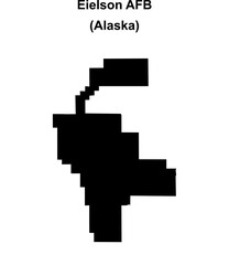 Fototapeta premium Eielson AFB (Alaska) blank outline map