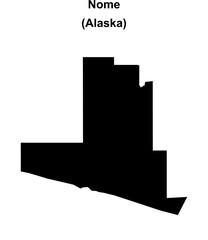 Nome (Alaska) blank outline map