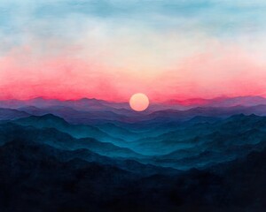 Fototapeta premium sunrise over textured earth and soft terrain
