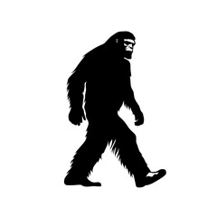 Obraz premium The premium and modern design of bigfoot is available as a transparent silhouette image