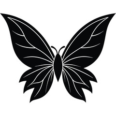 black butterfly vector illustration