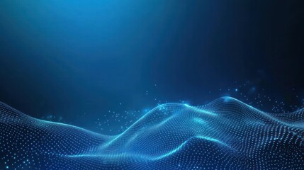 Naklejka premium Glowing digital wave abstract background futuristic technology concept