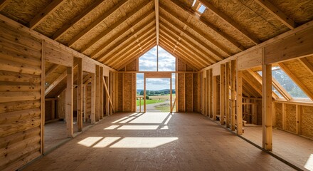 Wooden House Interior Construction
