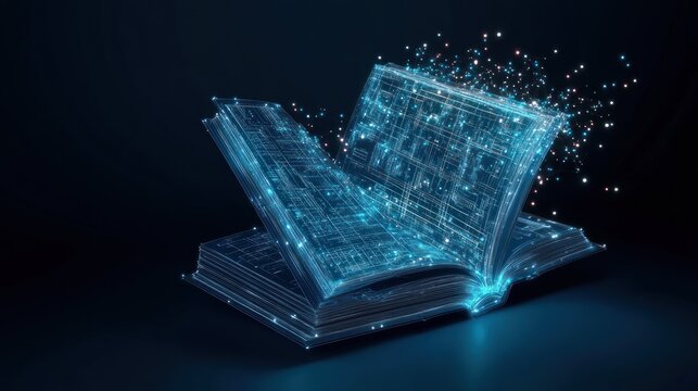 Digital open book data circuit lines information