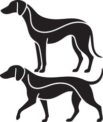 dog silhouette vector