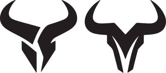 Bull Head icon logo