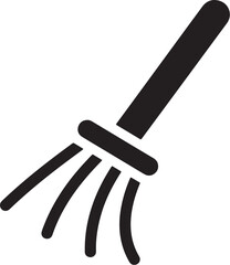 simple flat broom icon design vector 