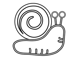 snail icon on white background