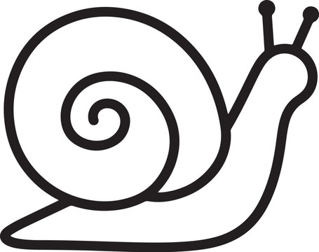 snail icon on white background