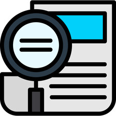 News Investigation Line Filled Icon