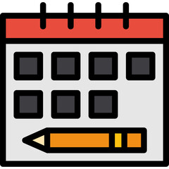 Editorial Calendar Line Filled Icon