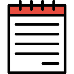 Journalist Notebook Line Filled Icon