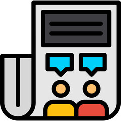 News Forum Line Filled Icon