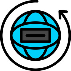 News Cycle Line Filled Icon