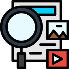 Media Literacy Line Filled Icon