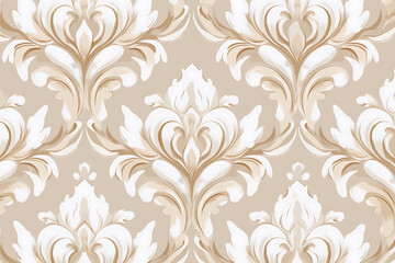 Vintage floral damask vector seamless pattern wallpaper design