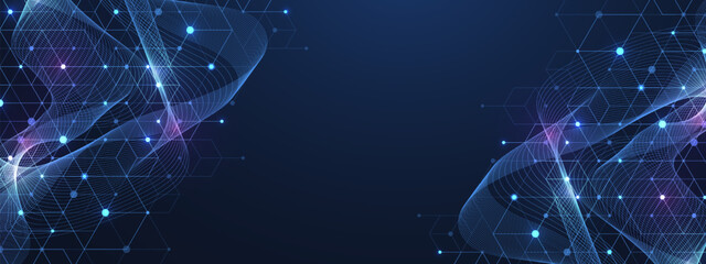 Abstract digital blockchain cube blocks concept. 3D big data cubes quantum computer technology idea. Artificial intelligence data core cubes design element