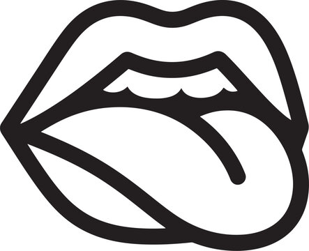 lips icon desin silhouette
