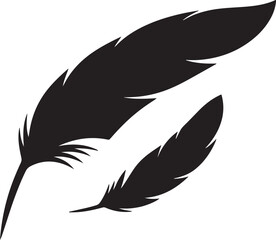 set of black feathers