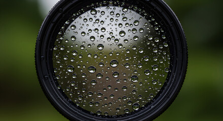 Water Droplets on Camera Lens Capture Unique View of Nature