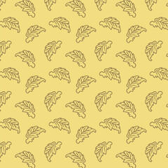 Leaf motifs seamless vector pattern