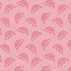 Leaf motifs seamless vector pattern