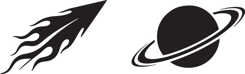 Saturn Icon Astronomy Planet Symbol 