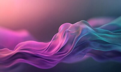 Abstract teal and purple light curves glowing softly