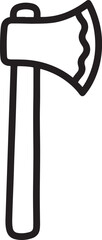 axe and stump vector silhouette