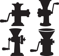 Meat grinder icon silhouette