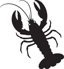 lobster silhouette vector