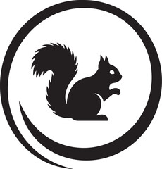 squirrel on a white Silhouette