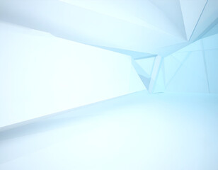 Fototapeta premium Abstract Light Blue Geometric Shapes, Modern Minimalist Design