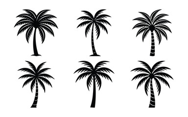 Naklejka premium palm trees silhouettes