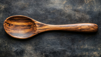 Cooking utensil made from teak wood, designed as a wooden spatula
