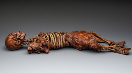 Obraz premium Mummified human remains preserved tissue