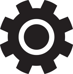 illustration of simple gear icon design vector