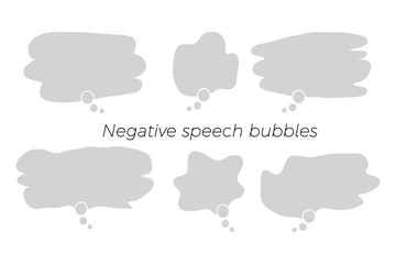A set of comic icons and speech bubbles for vague anxiety and dissatisfaction