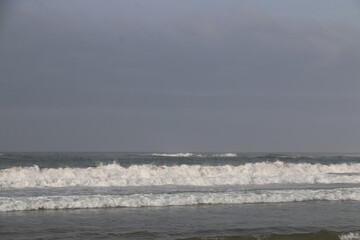 grey blue  sky over beach