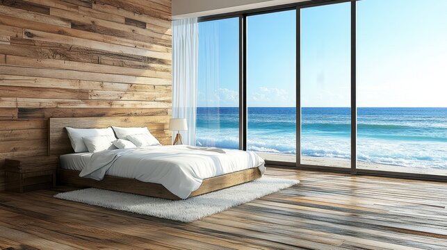 Bedroom design where bed is arranged to promote sleep hygiene by avoiding direct window exposure