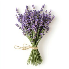 Fototapeta premium Elegant Dried Lavender Bouquet: Aromatic Botanical Decor with Purple Flowers for Home and Wedding Fragrance Therapy