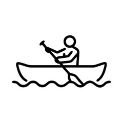 Person kayaking on water