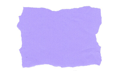 torn purple paper on transparent background