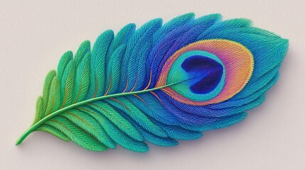 Scientific surrealism dream visuals, A beautifully vibrant peacock feather in stunning colors. Scientific surrealism blending biology and cosmos, neuroscience surreal visuals