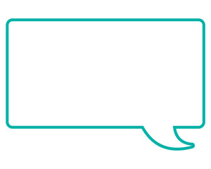 シンプルなカラー線の吹き出し　四角形