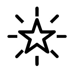 Fototapeta premium Star icon shining brightly on a white background 