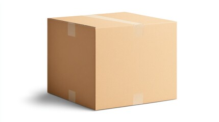 Sealed cardboard box delivery package product packaging e commerce mockup