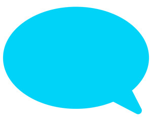 シンプルなカラーの吹き出し　丸形