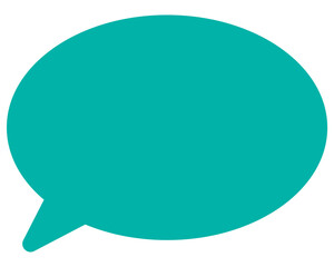 シンプルなカラーの吹き出し　丸形