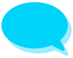 シンプルなカラーの吹き出し　丸形